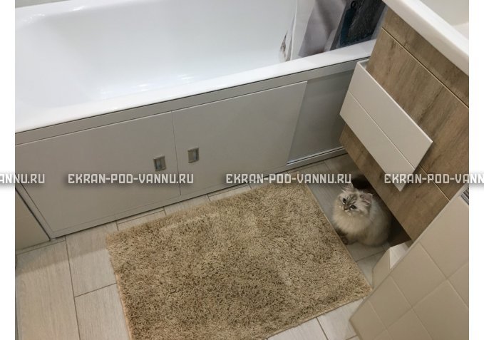 Экран из МДФ EMMY Монро 170 белый в алюминиевой раме – купить по цене 7200 руб. в интернет-магазине в городе Набережные Челны картинка 2