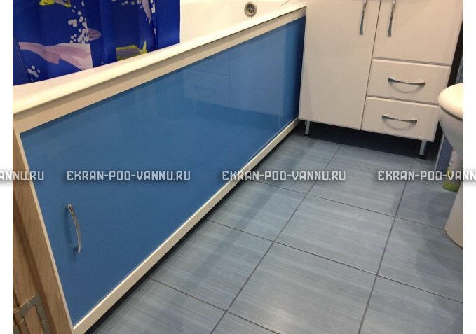 Раздвижной экран EUROPLEX Комфорт голубой – купить по цене 6750 руб. в интернет-магазине в городе Набережные Челны картинка 1