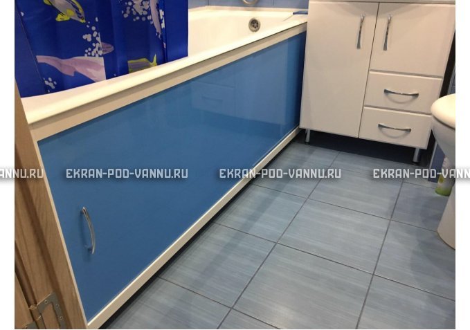 Раздвижной экран EUROPLEX Комфорт голубой – купить по цене 6750 руб. в интернет-магазине в городе Набережные Челны картинка 3