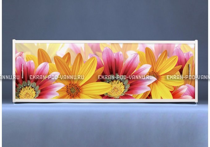 Раздвижной ФОТО экран - Flowers – купить по цене 8500 руб. в интернет-магазине в городе Набережные Челны картинка 1