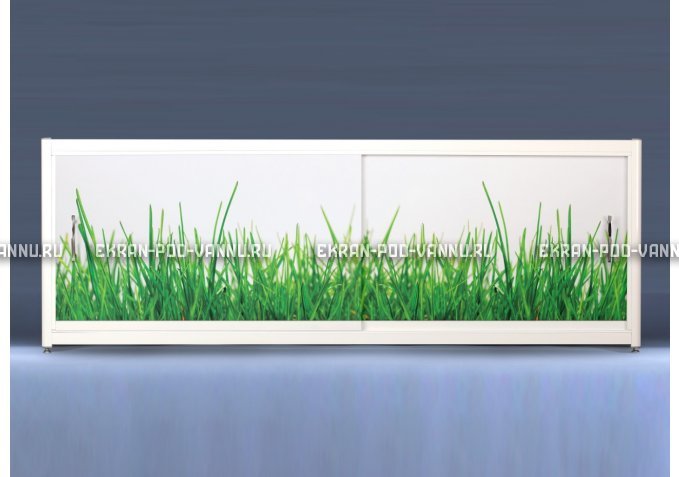 Экран на роликах EUROPLEX Трава – купить по цене 12400 руб. в интернет-магазине в городе Набережные Челны картинка 1