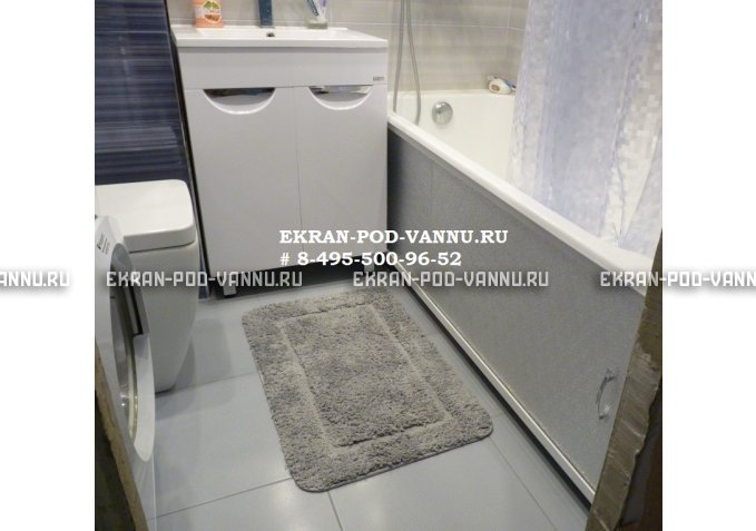 Раздвижной экран EUROPLEX Комфорт Серебро колотый лед – купить по цене 6550 руб. в интернет-магазине в городе Набережные Челны картинка 2